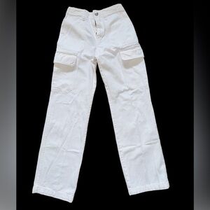 ZARA MID-RISE TWILL CARGOS